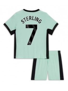 Chelsea Raheem Sterling #7 Replika Tredje Kläder Barn 2023-24 Kortärmad (+ byxor)